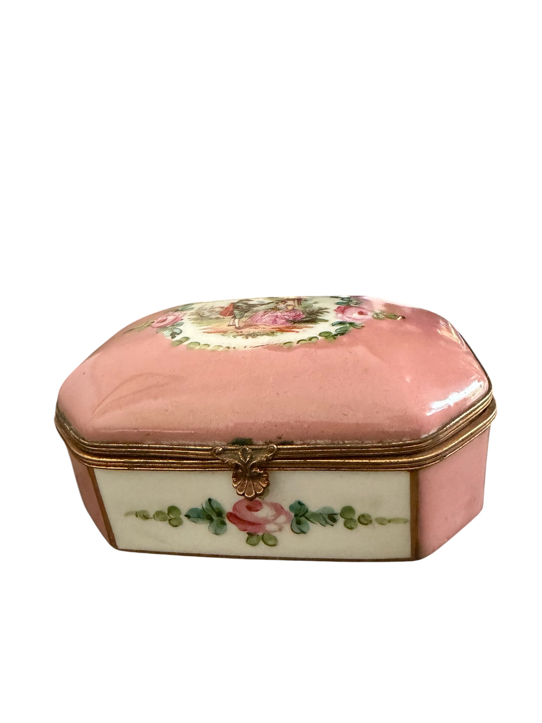 ✨ 19th Century French Hand-Painted Porcelain Casket Box ✨