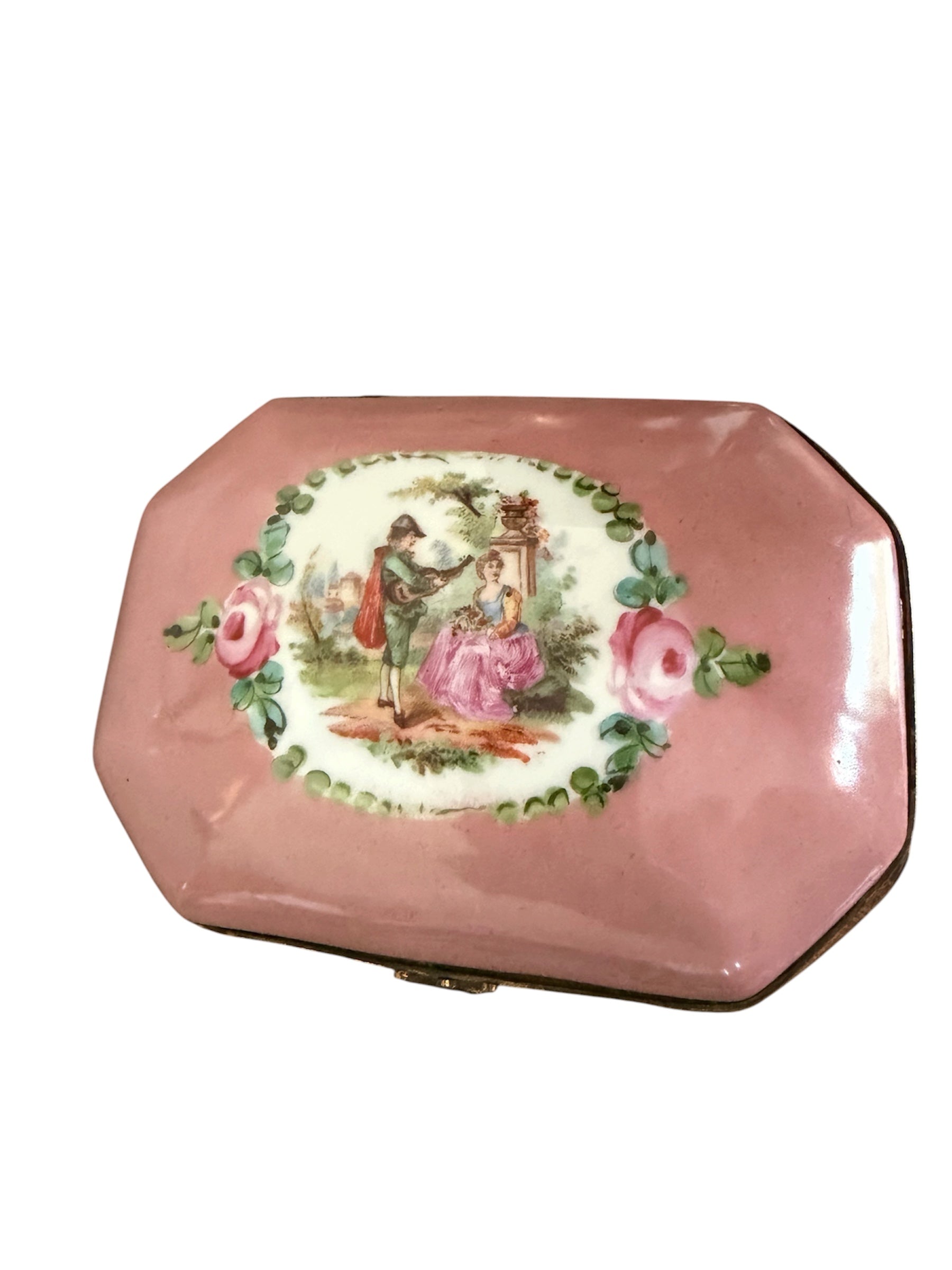 ✨ 19th Century French Hand-Painted Porcelain Casket Box ✨